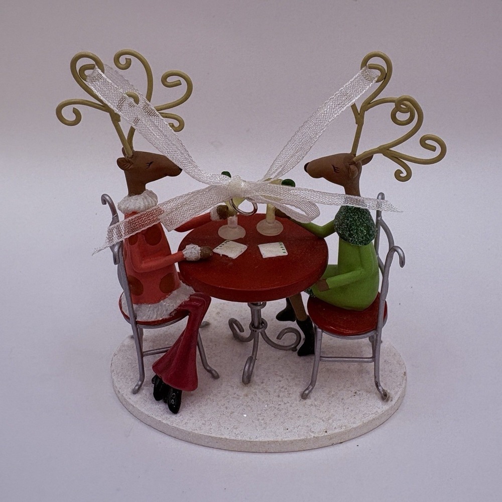 Hallmark Christmas Keepsake 2007 Here's to Friendship Reindeer Ornament 4"
